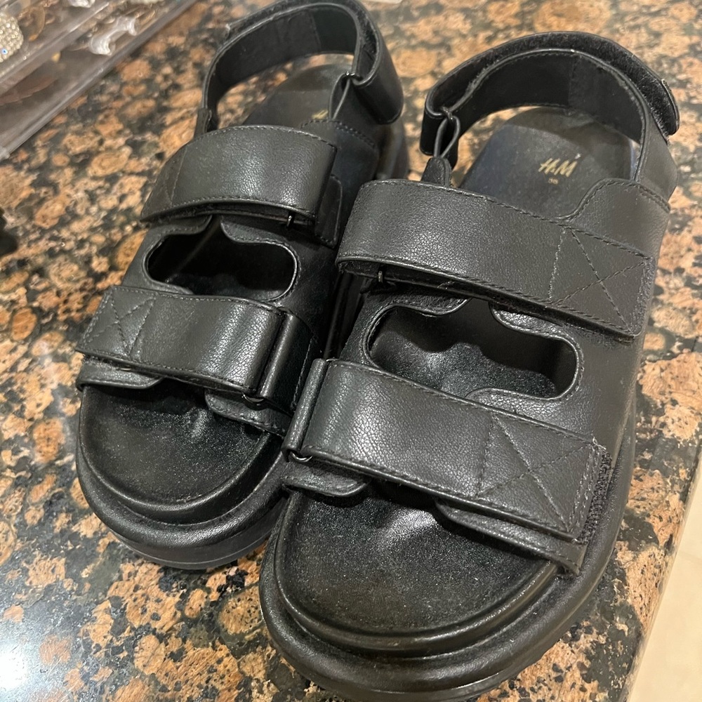 H&M Black Dad Sandals EU 36